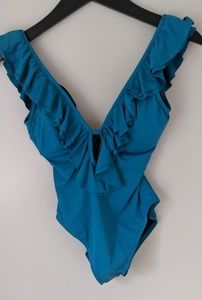 Michael Kors One Piece deep v bathing suit